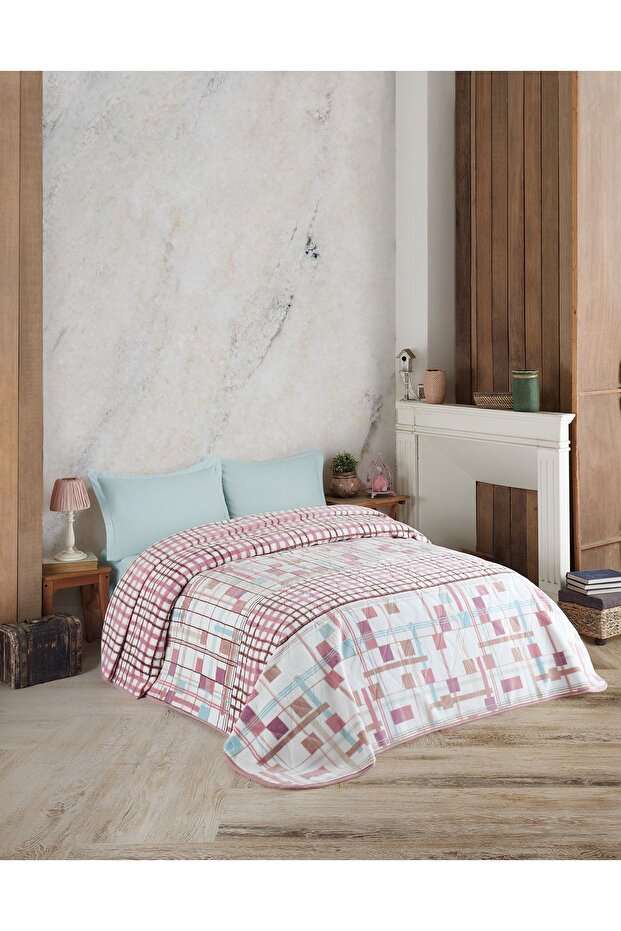 Kalın Tek Kişilik Battaniye Ivan Pembe - 1