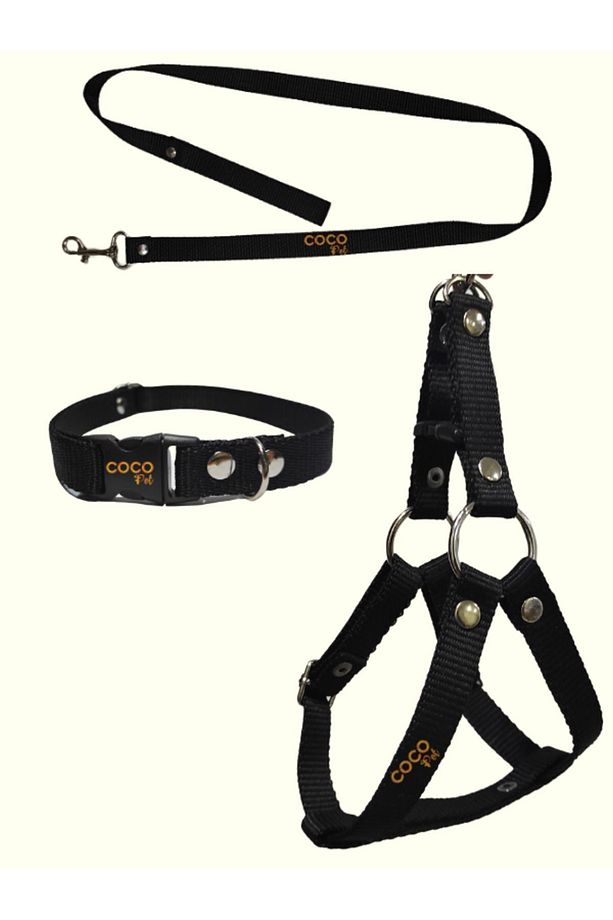 Köpek Göğüs Tasması Gezdirme Ipi Small Siyah Küçük Irklar Için 30-45 Cm - 1