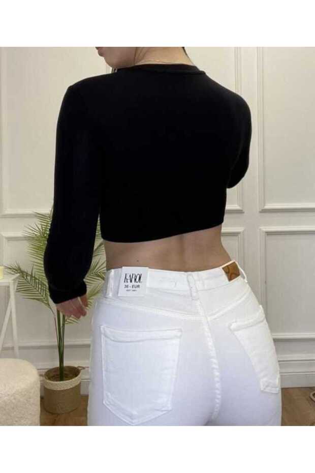 basic uzun kol crop - 3