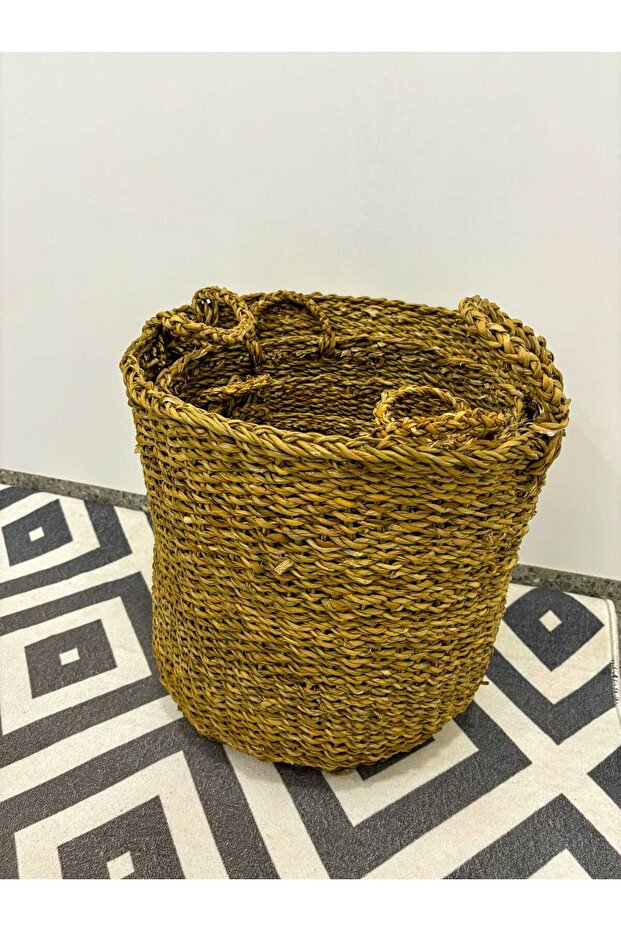 5 parça hasır sepet seti - 5