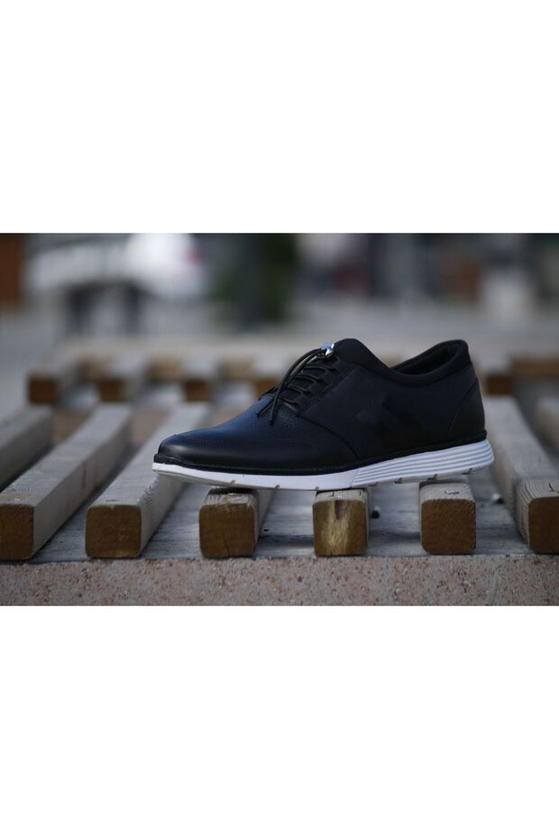 Men's Summer Sporty Shoes Genuine Leather Nylon Sole Smart Laces
