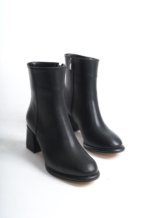 Topuklu platformlu bot siyah cilt - 3