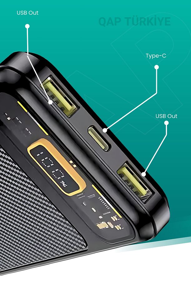 20000 Mah Powerbank Süper Tasarım Gerçek Tam Net 20,000 Mah ( Iphone Ve Android Uyumlu ) - 3