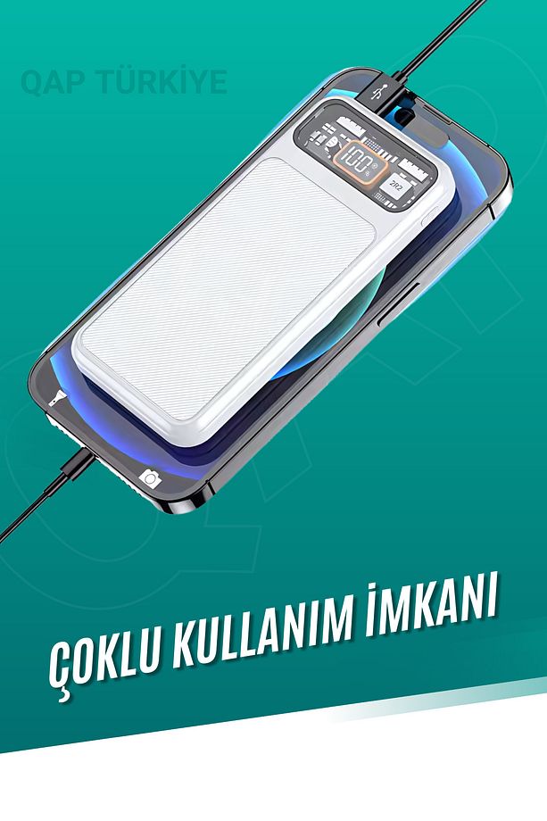 20000 Mah Powerbank Süper Tasarım Gerçek Tam Net 20,000 Mah ( Iphone Ve Android Uyumlu ) - 4
