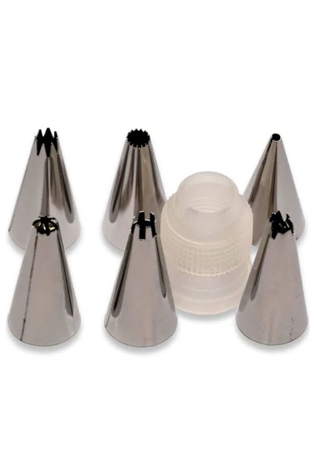 Russian Sens Set 7 Pieces Cream Bag Tip Pastry Cream Shaping Cream Pastry Making Decor Tip Screw