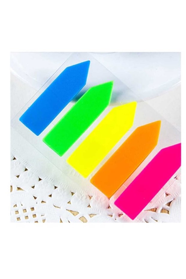 5-Piece Colorful Plastic Page Bookmark - 4 Pieces