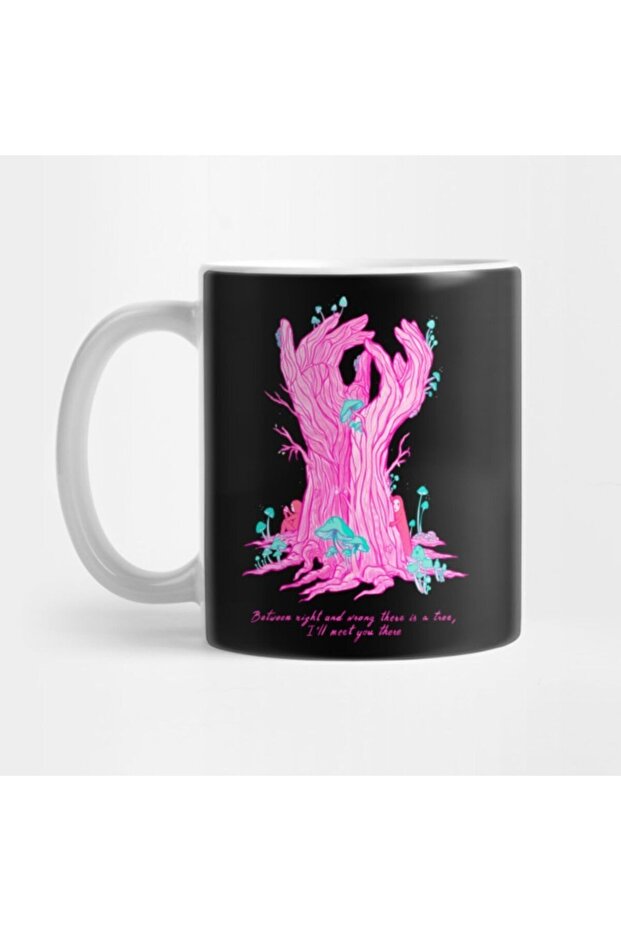 The Tree Hand IllustrationRumi Love Quote Inspired"Between Right And Wrong" Mug