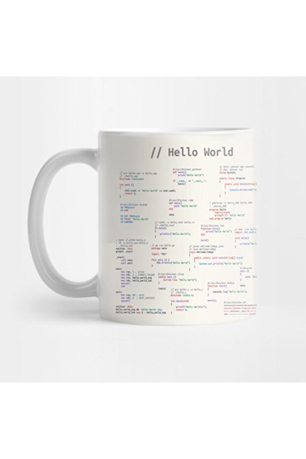 Hello World (Light Theme) Mug, Gift, Dowry, Presentation Holder