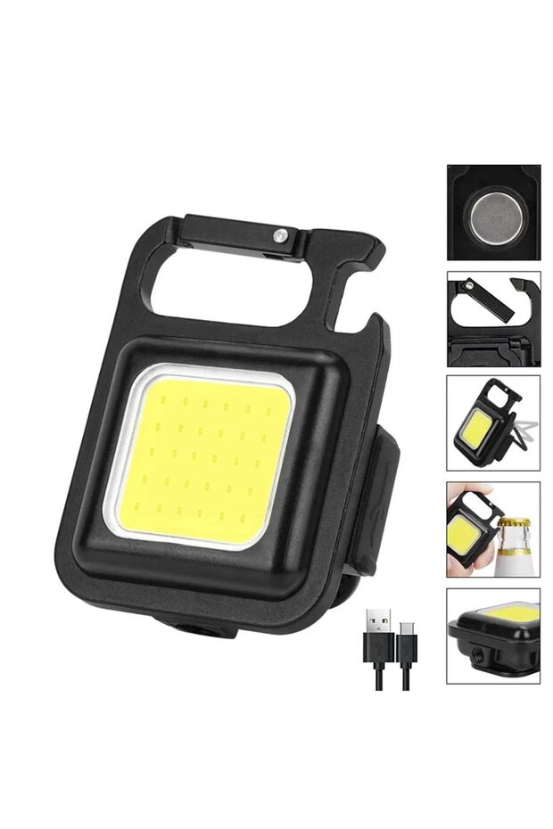 Şarj Edilebilir Mıknatıslı Çok Amaçlı Pratik Kamp ve Acil Durum Feneri NAPOLYON MİNİ COB LED - 5