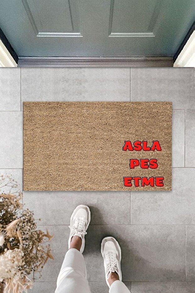 Modern Digital Printing - Motivational Doormat - Never Give Up - Decorative Doormat