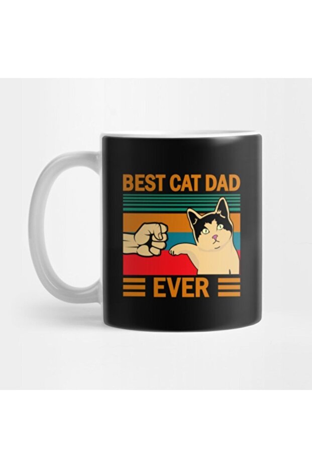 Retro Vintage Trophy - Best Cat Dad Ever Gift, Dowry and Presentation