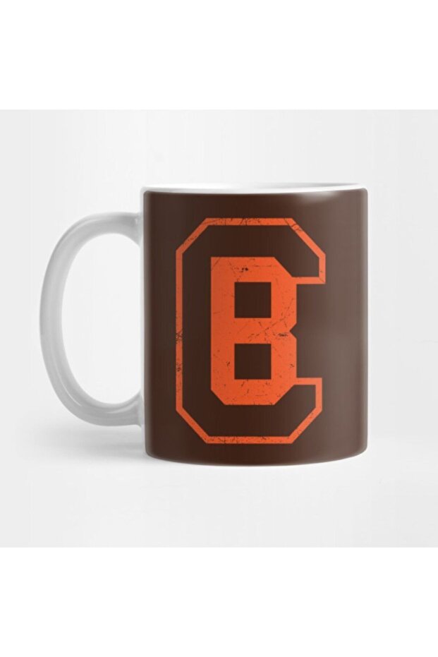 Cb Football Monogram - كأس بني، هدية، مهر، حامل عرض