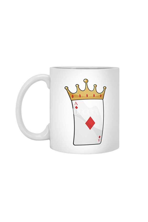 Diamond Ace - King Crown White Mug