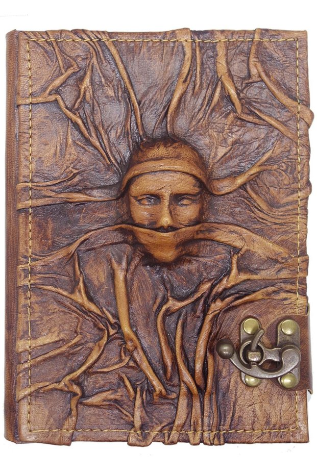 3D Leather Notebook Silent Scream