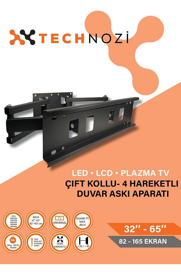 Tv Aparatı 32''-42”-50''- 55'' Çift Kollu Hareketli Lcd-led Tv Askı Aparatı - 1