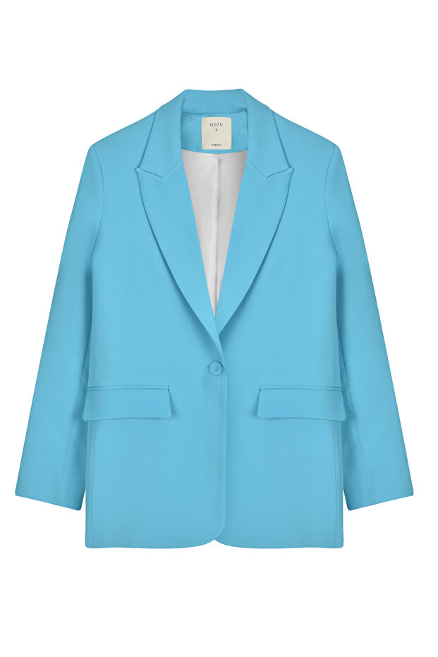 Blazer Ceket Mavi - 2