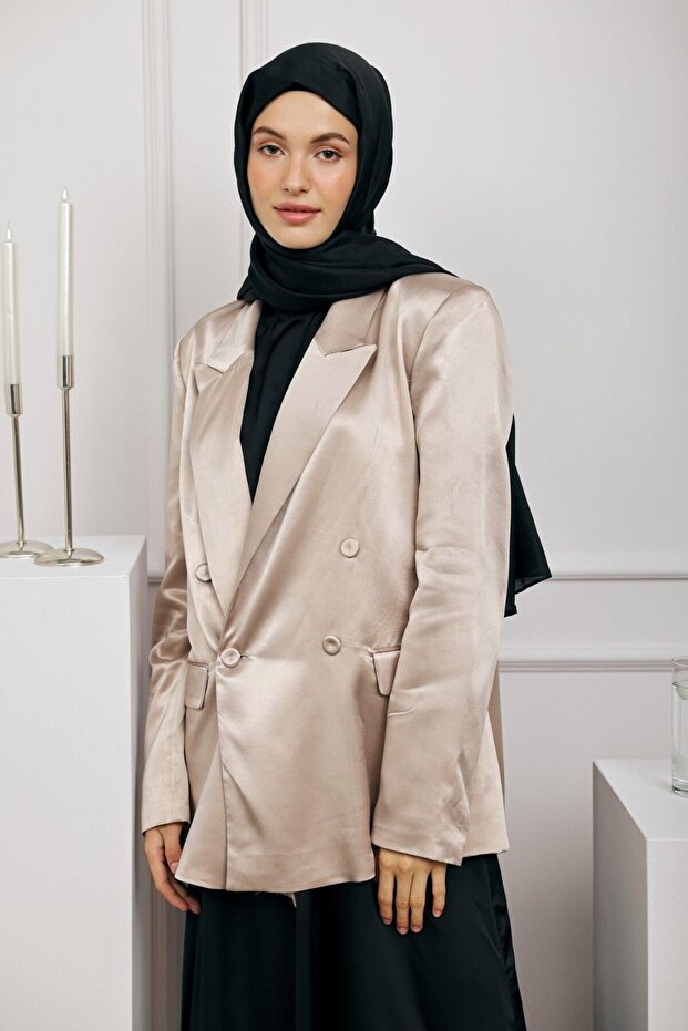 Düz Monogram Serisi Şal Siyah - 1