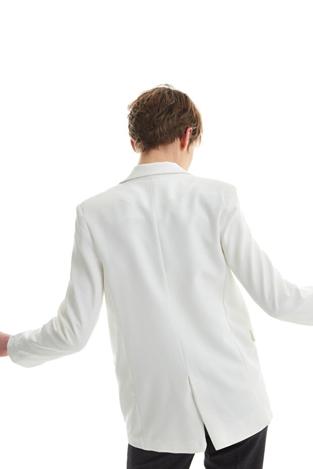 Blazer Ceket Ekru - 5