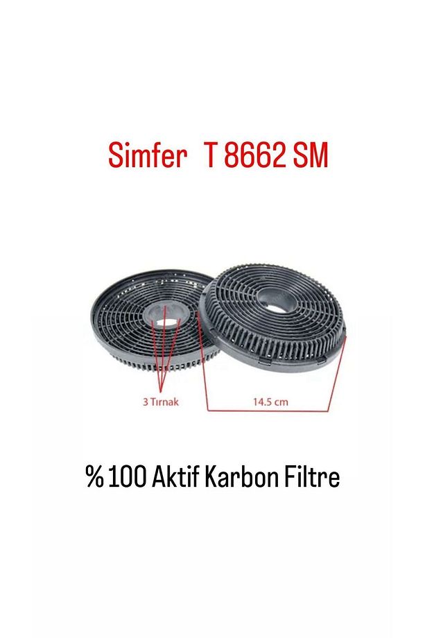 T 8662 Sm Davlumbaz Karbon Filtre 2 Adet Gönderilir 04 - 1