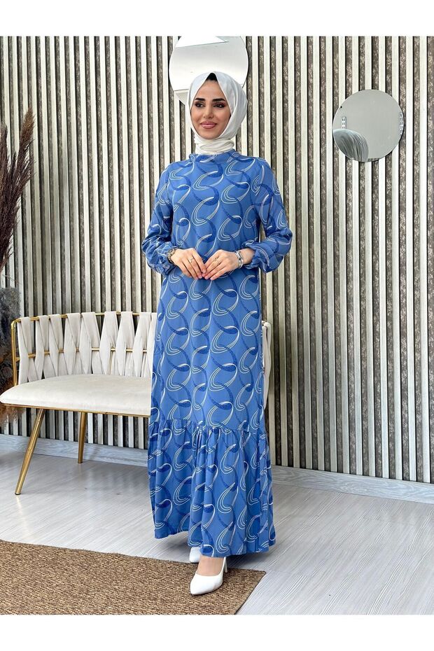 فستان صيفي منقوش من فيسكون - 4