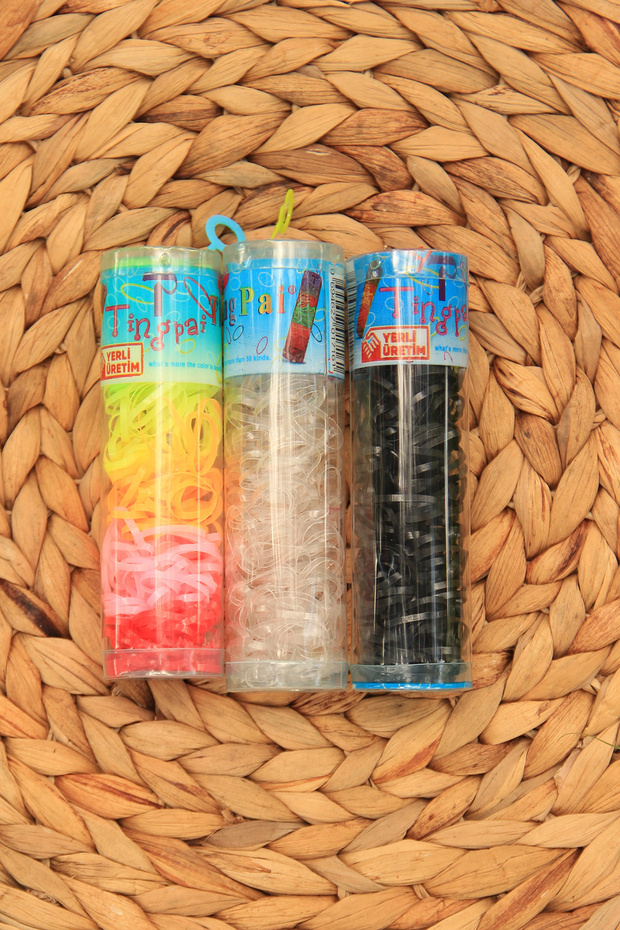 Colorful braided hair tie large box 3 pieces, kids hair tie, hair tie bundle cimcime hair tie