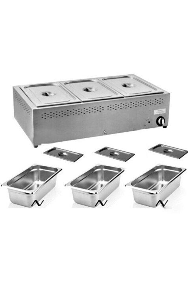 Set Üstü Benmari 3 Adet 1/1 Küvetli Kapaklı Matar Mutfak - 1