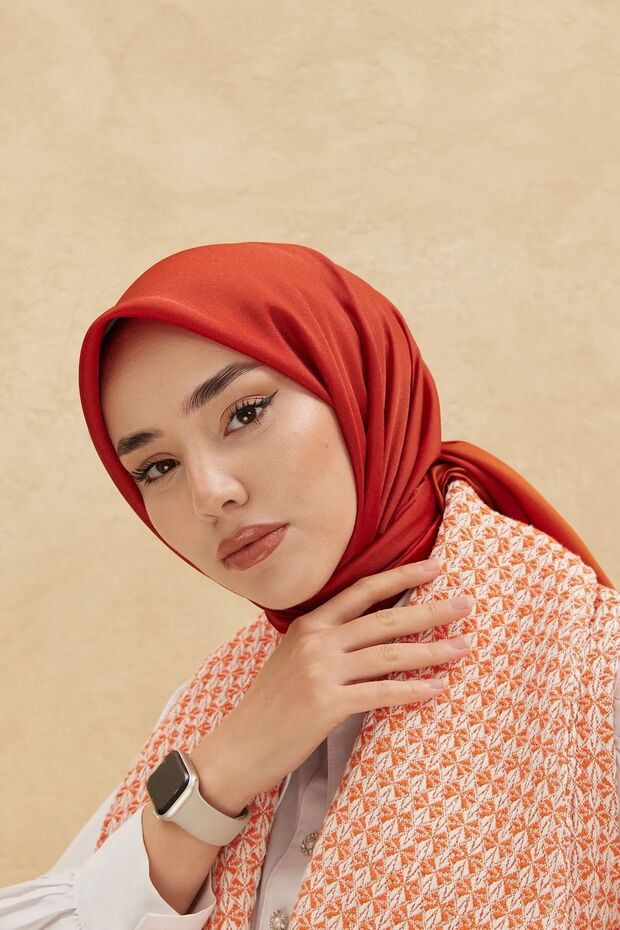 Plain Shiny Scarf 75006-36