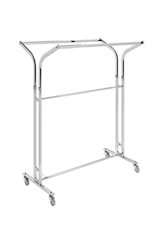 Yüksek Kalite Çift Taraflı Orta Stand Askılık Ayaklı Askılık Konfeksiyon Standı - 1