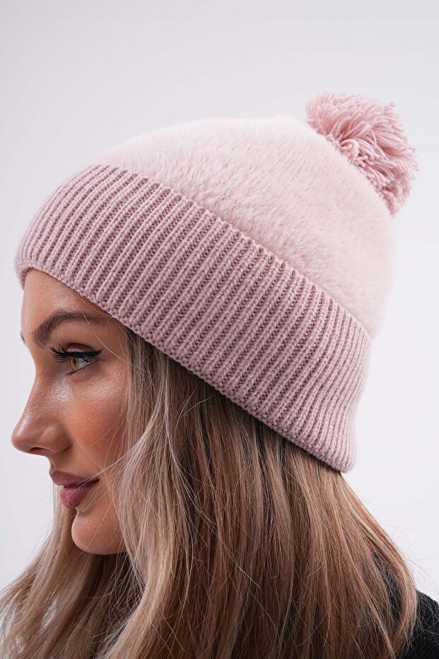 Peluş Ponponlu Bere - 7