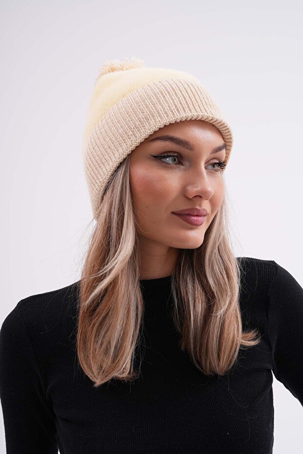 Peluş Ponponlu Bere - 5