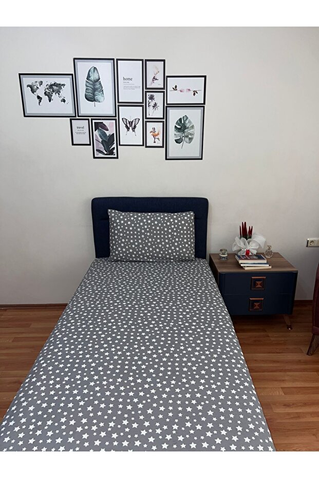 ملاءة سرير مفردة مطاطية ومبطنة - 1