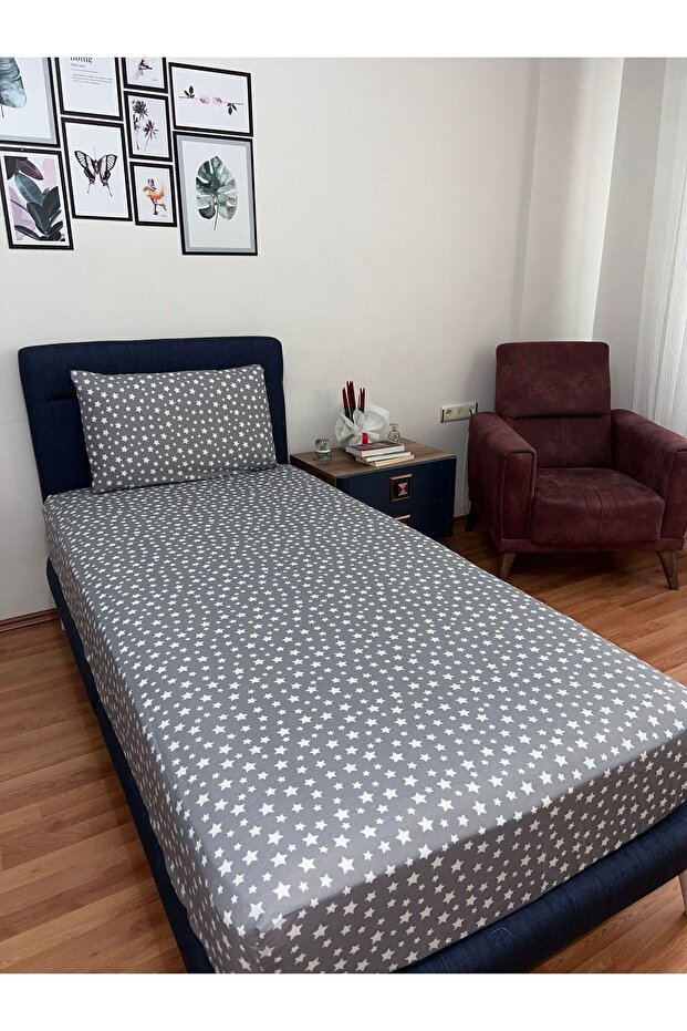 ملاءة سرير مفردة مطاطية ومبطنة - 2