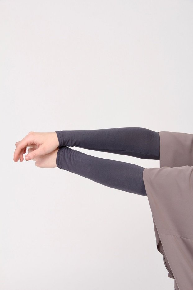 Lycra Non-Slip Rescue 1 Pair of Hijab Sleeve Smoked