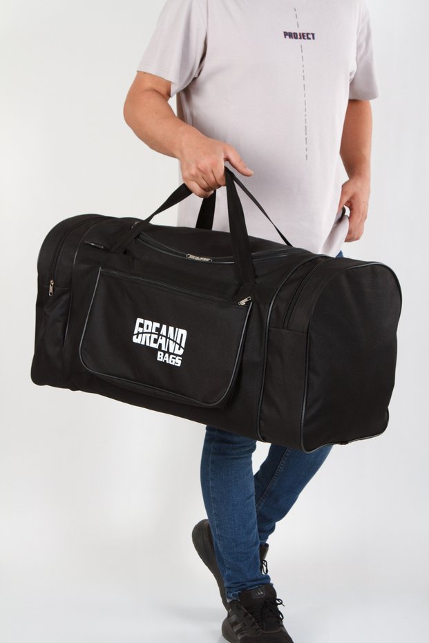 Unisex Black Luggage Bag 4 Compartment Bag Sports Bag Travel Bag Hand And Shoulder Bag