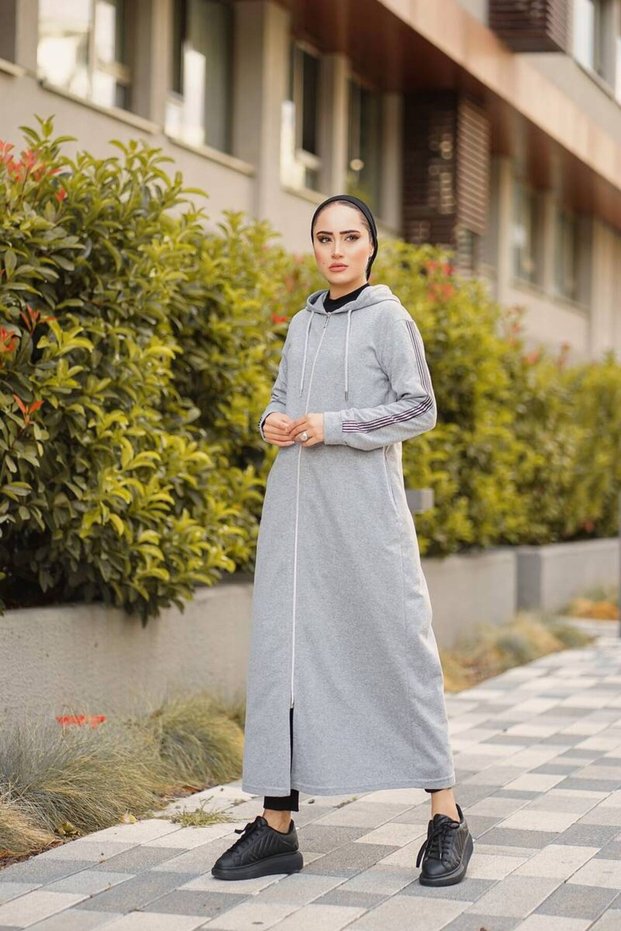 Cape & Abaya - Gray - Long