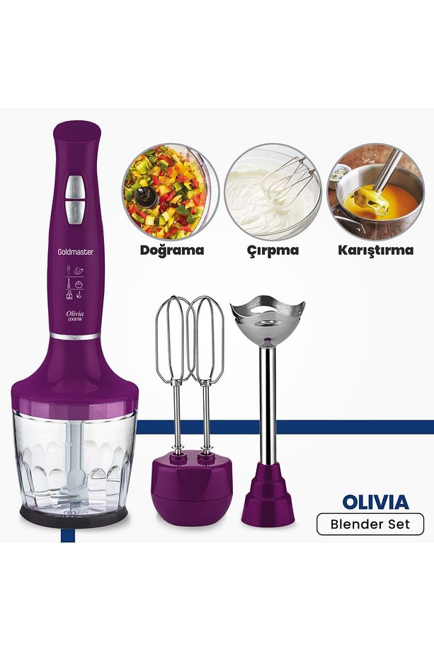 Olıvıa In-6204 Blender Set Mor - 1