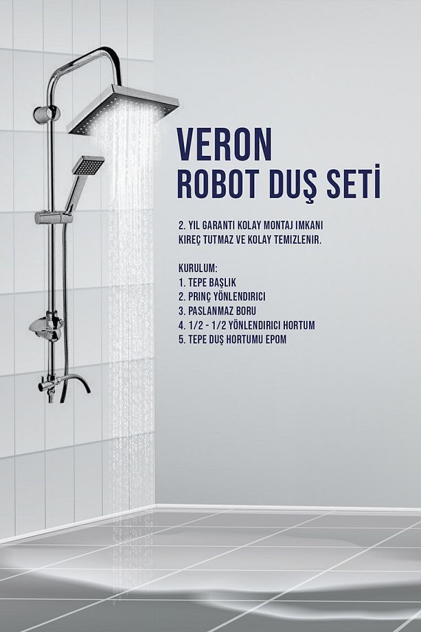 Robot Duş Seti Tepe Primelux Duş Başlığı Seti-notlara Bakın Lütfen - 2