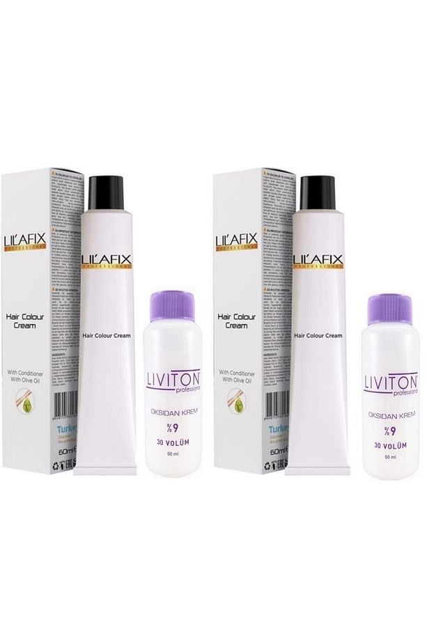 3/0 Koyu Kahve Saç Boyası 60 Ml. ( 2 Adet ) Liviton 30 Volüm Oksidan 60 Ml. ( 2 Adet ) - 1