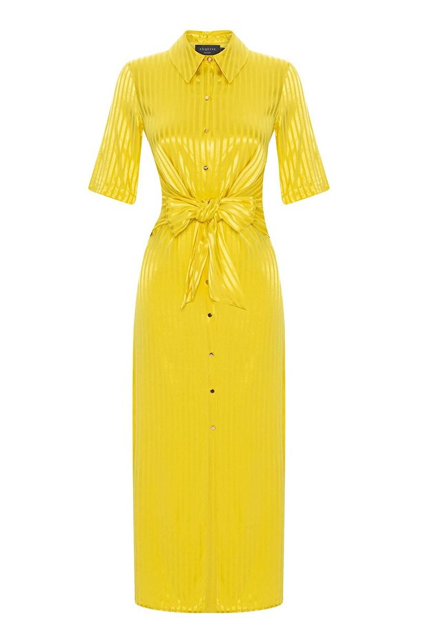 Buttoned Midi Dress - 5