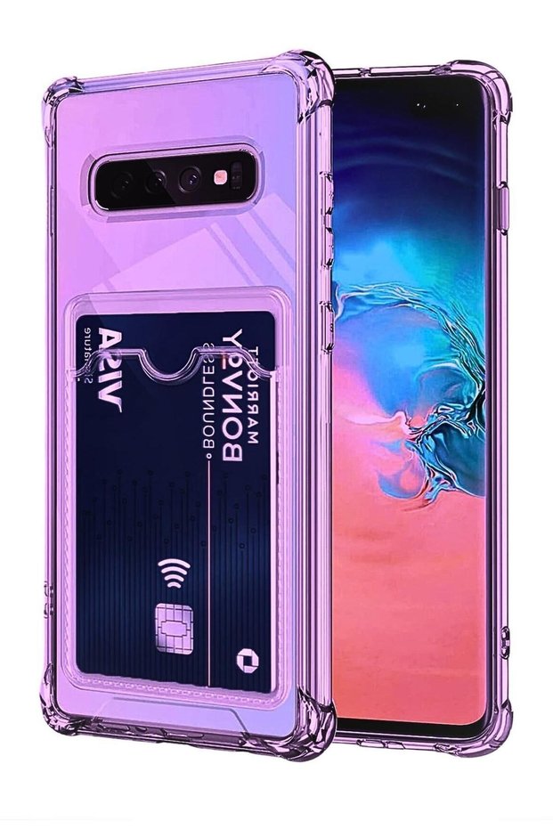 Samsung Galaxy S10 5g Case Shock Absorbing Corner Protection Silicone Cover with Card Holder Wallet