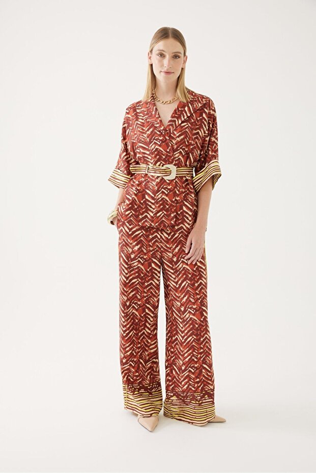 Mixed Color Belted Jacket - 3