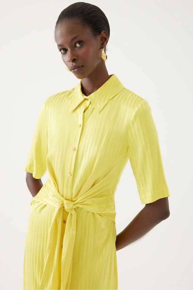 Buttoned Midi Dress - 4