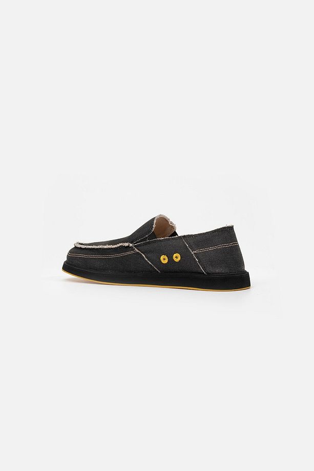 1331 Linen Espadril Keten Erkek Ayakkabı Siyah - 3