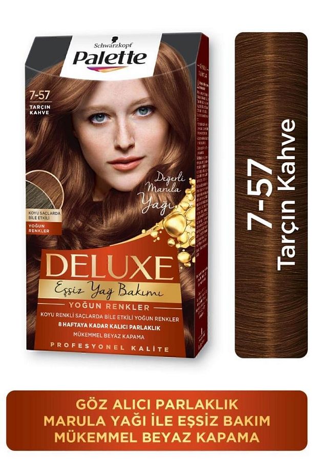 Schwarzkopf Palette Deluxe Yoğun Renkler 7-57 Tarçin Kahve Saç Boyası - 1