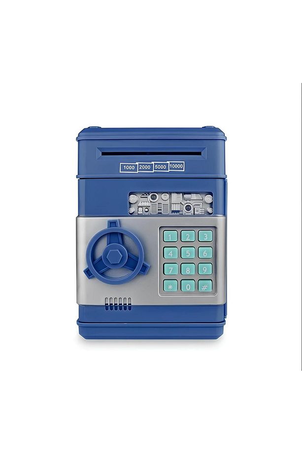Şifreli Otomatik Kağıt Para Alan Atm Kasa Kumbara - Mavi Atm Şifreli Kasa Kumbara - 2