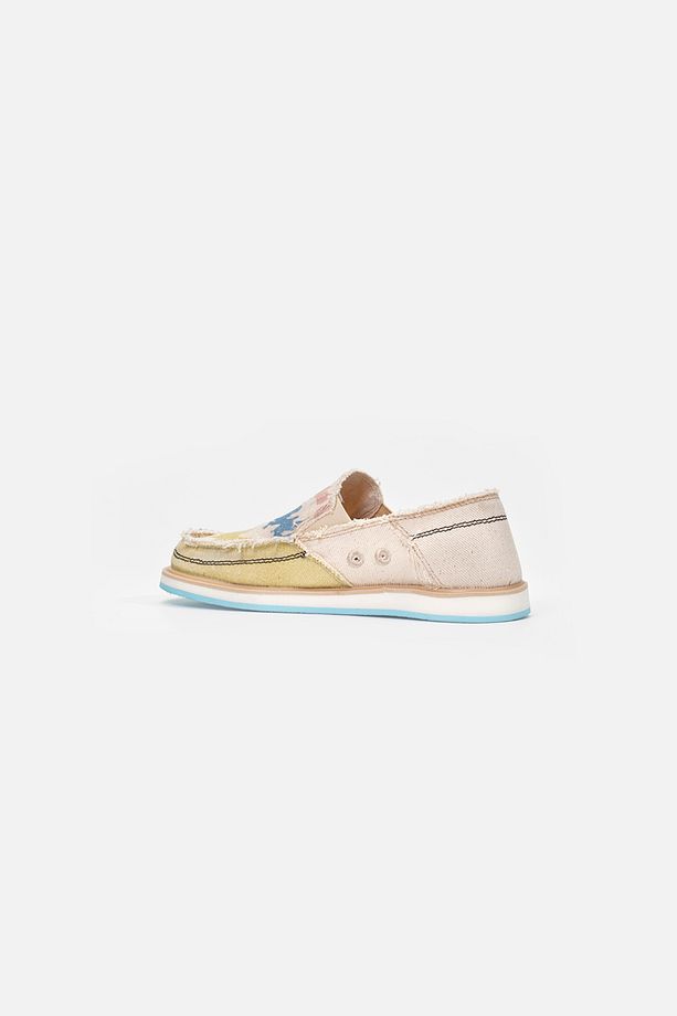 1331 Linen Espadril Keten Kadın Ayakkabı Bej Sarı - 3