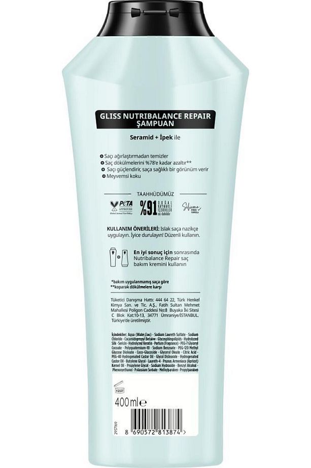 Nutribalance Repair Saç Dökülmesine Karşı Şampuan 400 ml ve Durulanmayan Sıvı Saç Kremi 200 ml - 4