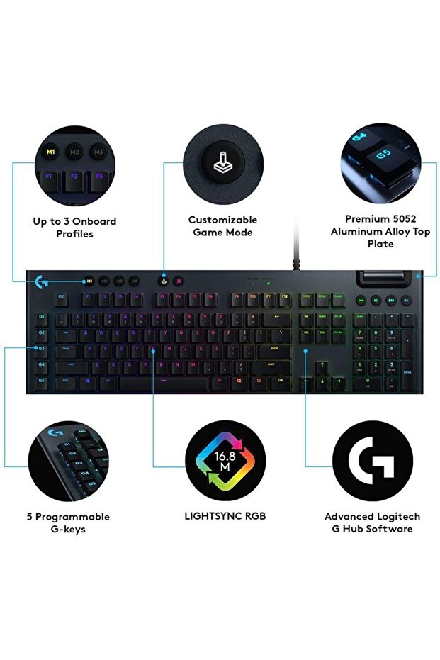 G815 RGB Clicky Switch Keyboard - 4