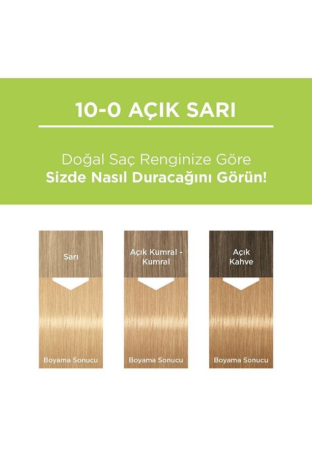 Kalıcı Doğal Renkler 10-0 Açık Sarı - 3