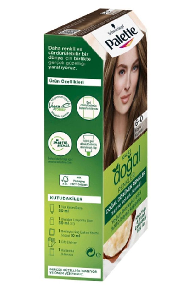 Schwarzkopf Palette Kalıcı Doğal Renkler 6-0 Koyu Kumral Saç Boyası - 3